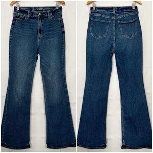 Old Navy Higher High Rise Flare Jean Slimming Pockets Size 10 Blue